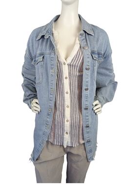 NWT Runaway Child Oversized Denim Shirt Jacket Medium Boho Festival Western